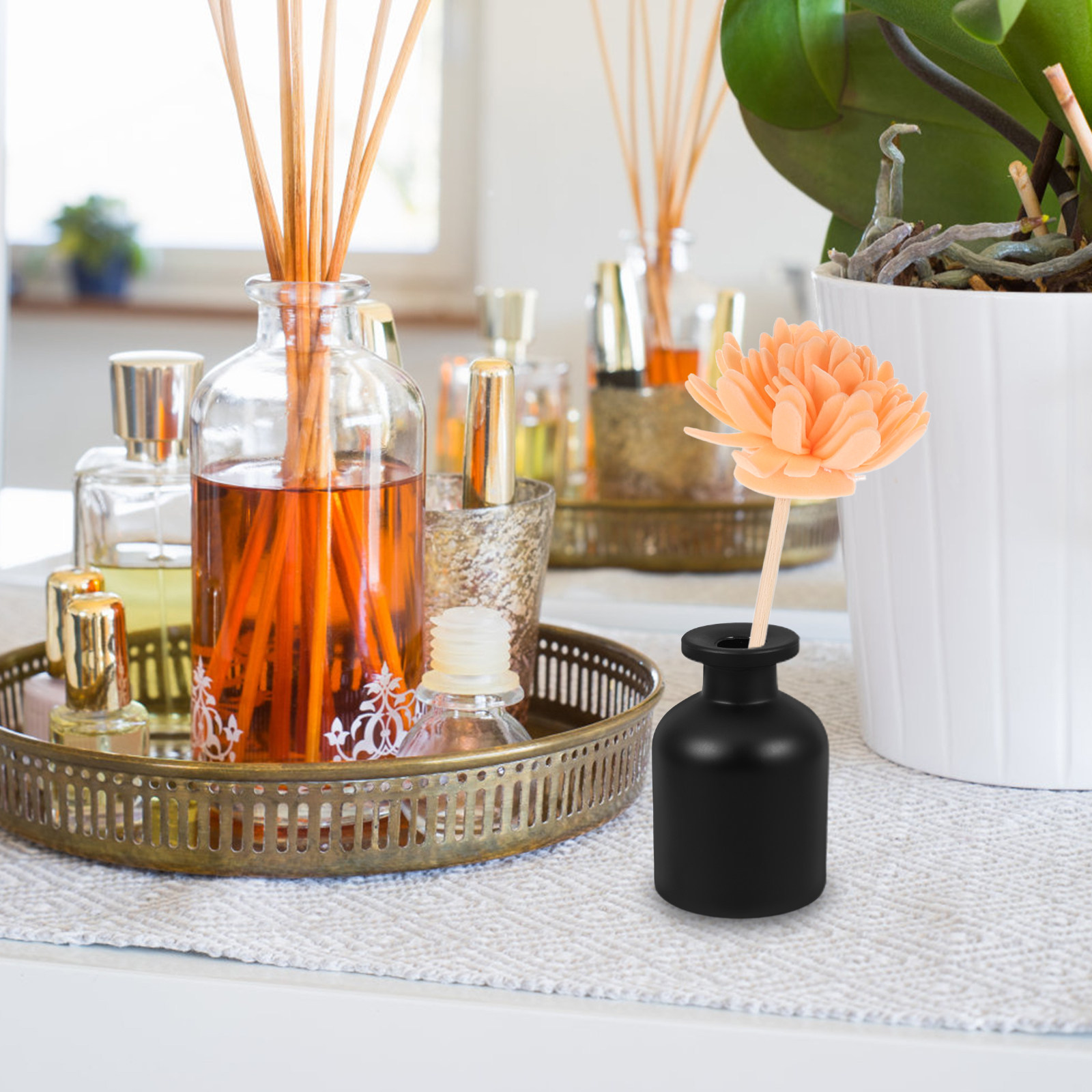 Home Fragrance Diffusers - 2 Pezzi Eleganti Bottiglie Diffusore Cilindriche