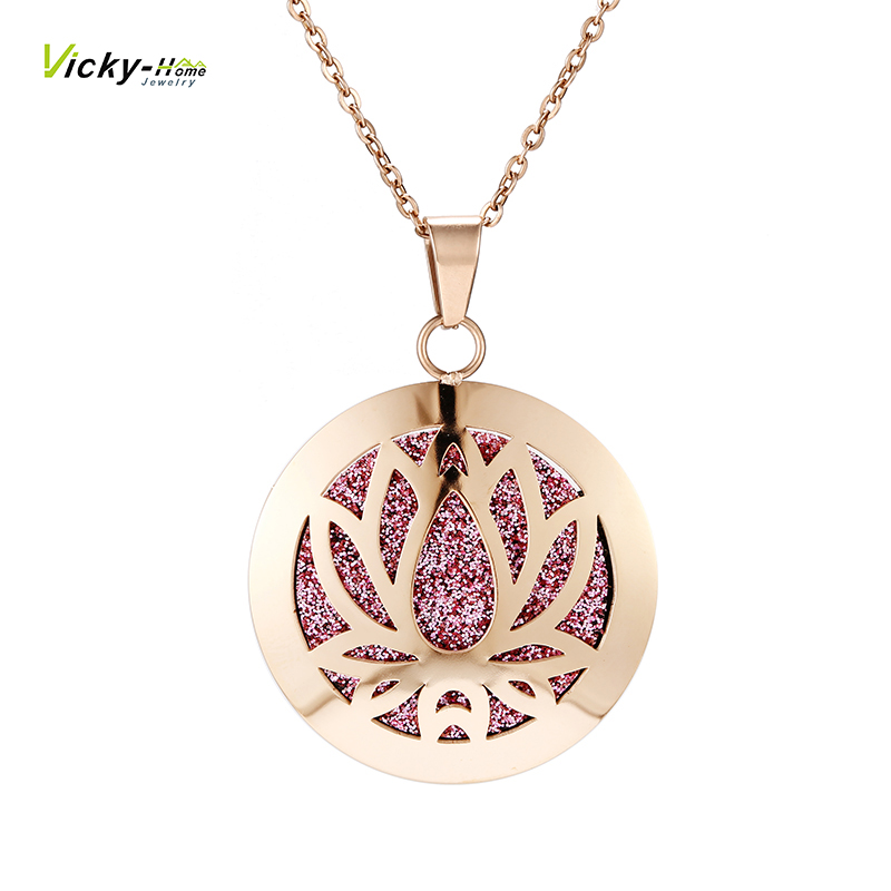 Diffuser Necklace Locket - collana di loto Aromaterapia Diffusore di