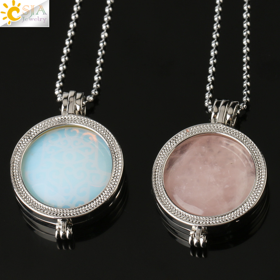 CSJA Naturale Pietra Medaglion - Diffuser Necklace Locket recensione e prezzo